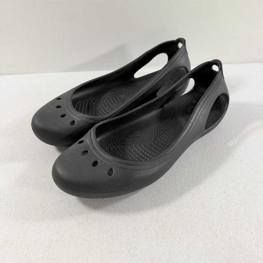 Crocs Kadee Ballet Flats Black Women's Size 9 Casual Lightweight Beach